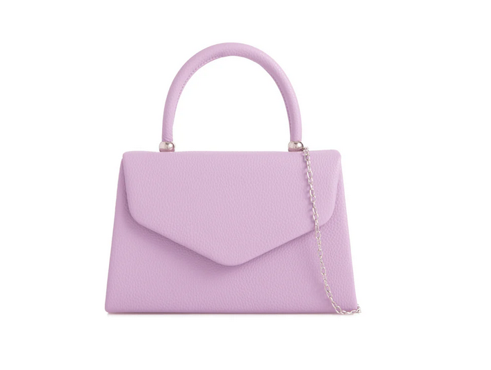 H2439 Metalic Handle Envelope Clutch Bag Lilac
