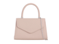 H2439 Metalic Handle Envelope Clutch Bag Nude