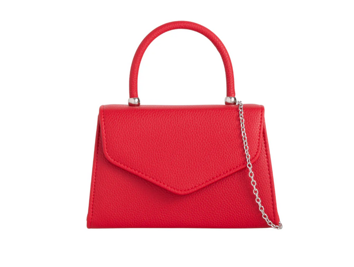 H2439 Metalic Handle Envelope Clutch Bag Red