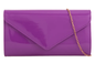 H2570 Patent Envelope Clutch Bag Purple