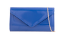 H2570 Patent Envelope Clutch Bag Royal Blue