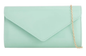 H2570 Patent Envelope Clutch Bag Turquoise