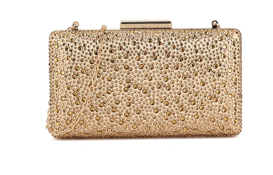 H3105 Bling Hard Small Clutch Bag Gold