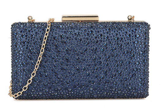 H3105 Bling Hard Small Clutch Bag Navy