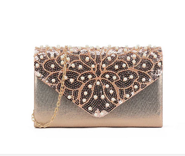 H3385 Sequence Envelope Clutch Bag Champagne