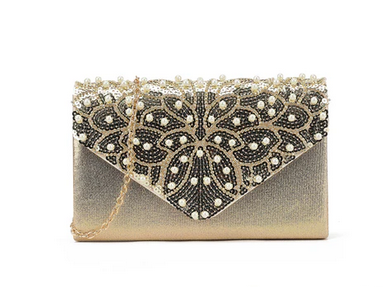 H3385 Sequence Envelope Clutch Bag Gold