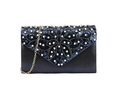 H3385 Sequence Envelope Clutch Bag Navy