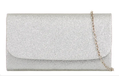 H731 Small Glitter Clutch Black