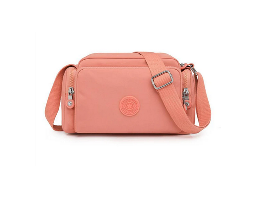 Ht213605 Small Canvas Bag Side Pockets Coral