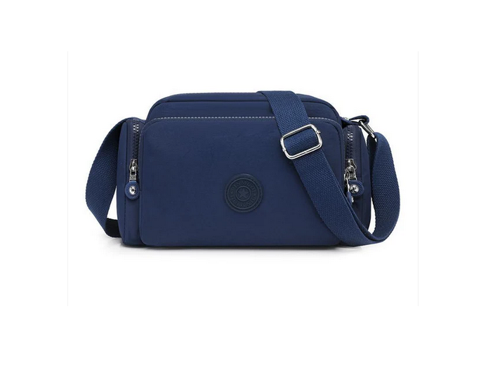 Ht213605 Small Canvas Bag Side Pockets Navy