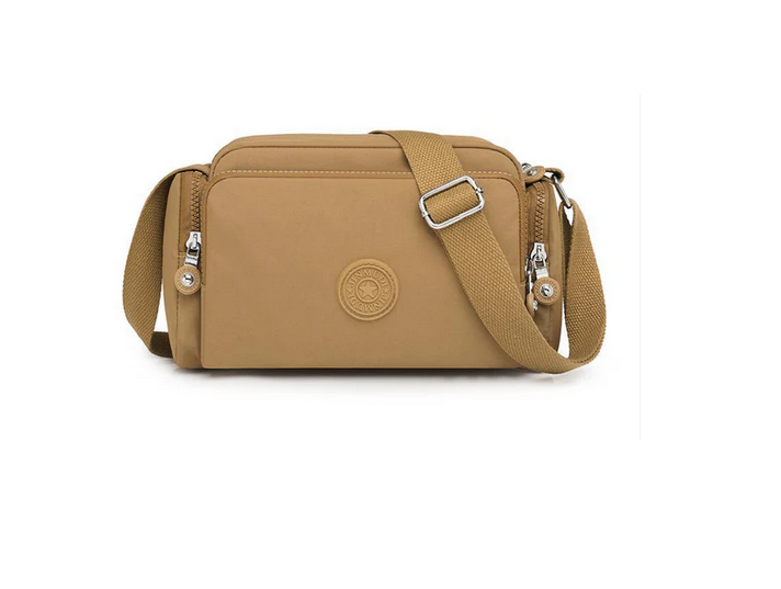 Ht213605 Small Canvas Bag Side Pockets Sand