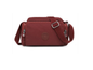 Ht213605 Small Canvas Bag Side Pockets Wine Red