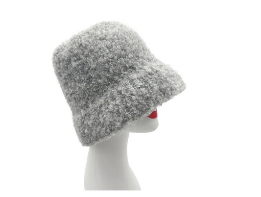 Ht23170-866 Bucket Style Knitted Hat Grey