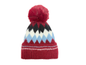 Ht25105-322 Diamond Print Pom Pom Hat Maroon
