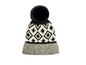 Ht25105-325 Arg Print Pom Pom Beanie Hat Black