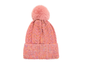 Ht2520-173 Pom Pom Beanie Hat Pink