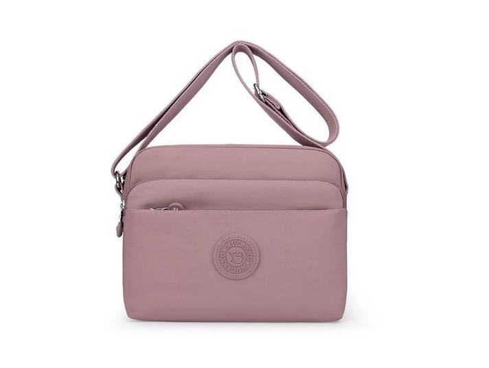 Ht711 Canvas 3 Pocket Cross Body Bag Pink