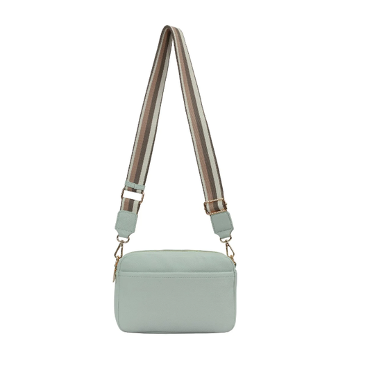 Ld009 DOUBLE ZIP CROSSBODY BAG Grey