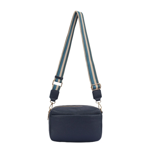 Ld009 DOUBLE ZIP CROSSBODY BAG Navy