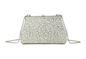 Ld3655 Bling/Pearl Purse Opening Clutch Silver