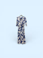 Margot Madi Belted Dress Blue/White