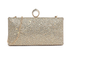 Md3306 Ring Clasp Bling Clutch Bag Silver