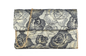 Mw3396 Flat Floral Design Fabric Bag Black