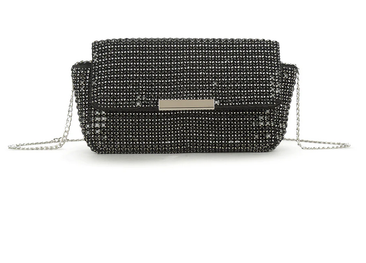 Mw3567 Small Bling Soft Bag Black