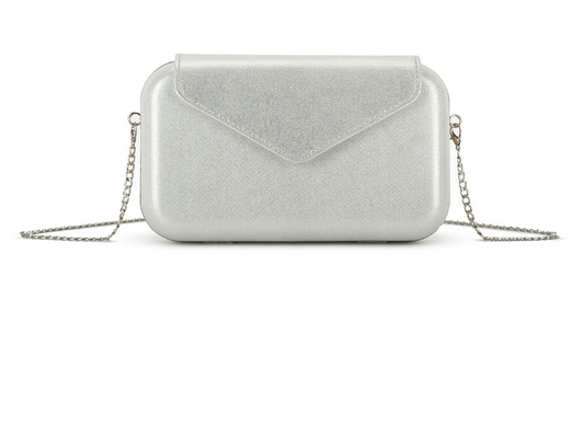 Mw3571 Hard Envelope Clutch Bag Silver