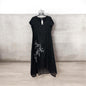 Nas26287 Maxi Dress  Chiffon And Motif Black/White