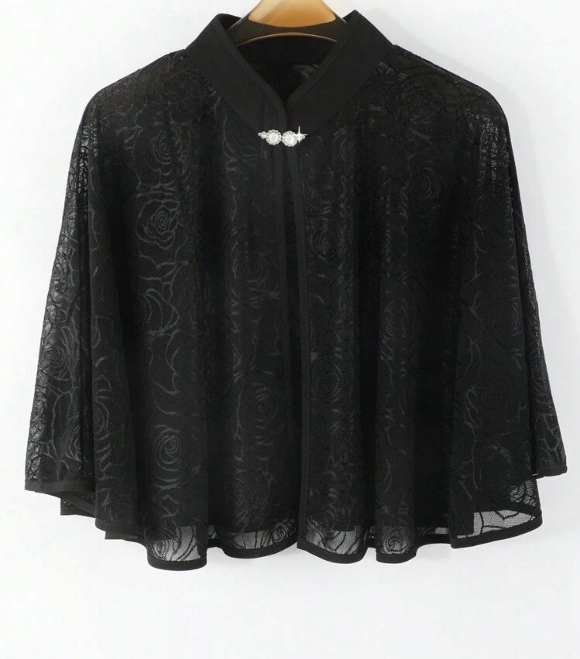 Sc2306054321075524 Lace Bling One Button Black