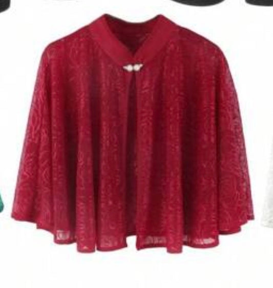 Sc2306054321075524 Lace Bling One Button Wine Red