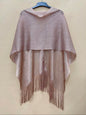 Sc2404128165195633 Glitzy Fringed Poncho Rose Pinke