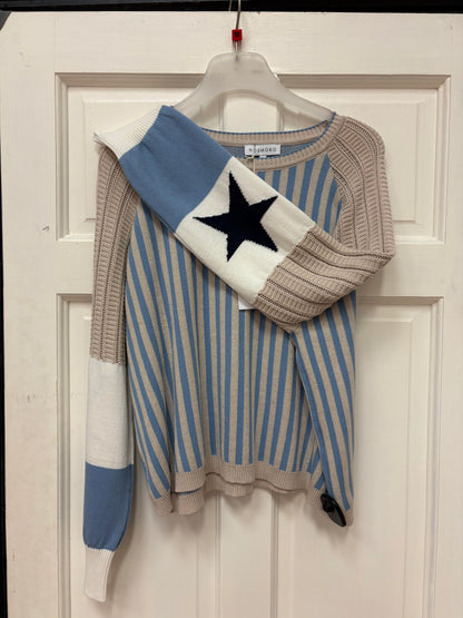 Senna STRIPED AND STAR KNITWEAR Blue/Cream