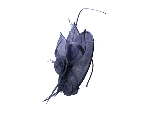 Sf1624-4 Oval Disc On Band With Rose Navy