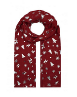 Sf1961-102 Christmas Scarf Red