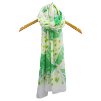 Sf1963-055 Leopard Print Scarf Green