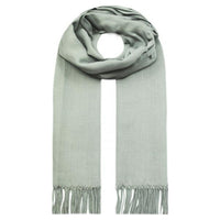 Sf1963-061 Pleain Colour Winter Scarf Ta Light Grey