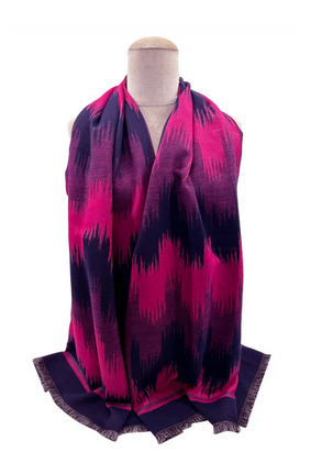 Sf23125-904 Zig Zag Colourful Texture Sc Fushia