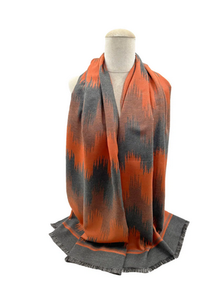 Sf23125-904 Zig Zag Colourful Texture Sc Orange