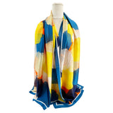 Sf24100-049 Abstract Vibrant Col Layer P Blue