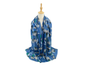 Sf2411-143 Daisy Print Scarf Blue