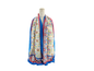 Sf24110-033 Clematis Print Silk Mix Scar Blue
