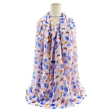 Sf2468-023 Mixed Cotton Scarf Butterfly Navy/Blue