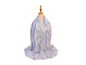 Sf2511-177 Gold Foil Lines Printed Scarf Purple