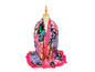 Sf2511-199 Abstract Art Printed Scarf Coral