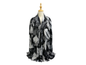 Sf25115-290 Abstract Paint Strokes Scarf Black