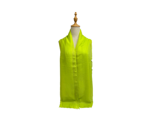 Sf2575-159 Plain Silky Scarf Lime