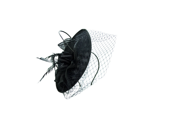 Sfc12678-28 Bowknot Disc Head & Veil Black