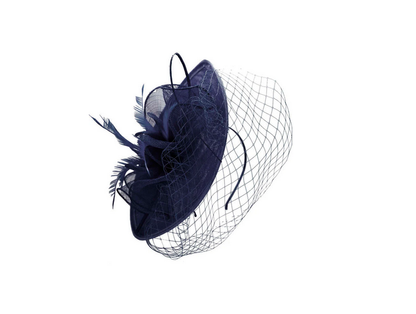 Sfc12678-28 Bowknot Disc Head & Veil Navy